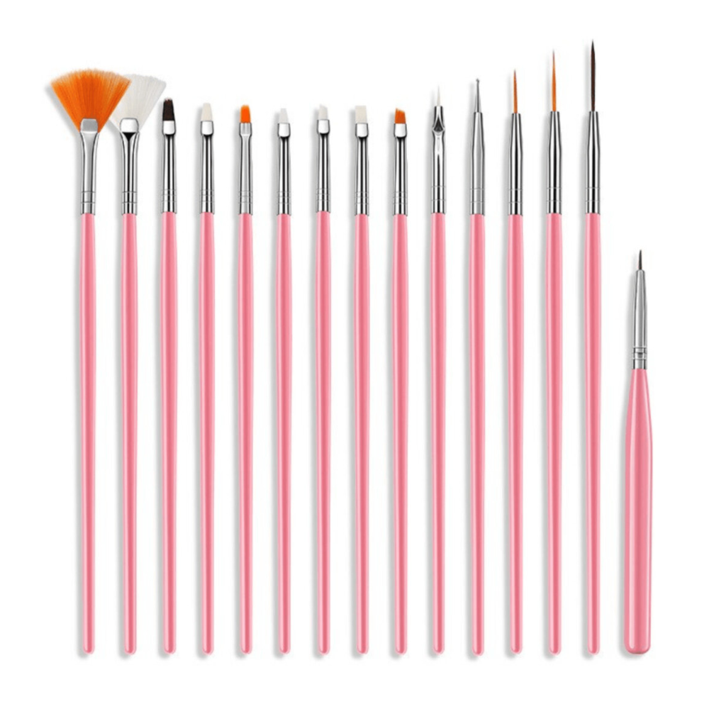 Set 14 Pinceles Rosados