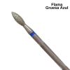 Fresa o Broca Para Manicure Flama Gruesa Azul