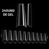 Tips De Gel Coffin Curva C Clear 240und