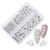 Cristales Para Uñas Caja Opal Blanco