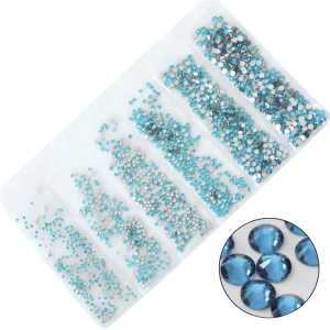 Cristales Para Uñas Azul Claro