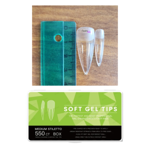 Alternative view of Tips Soft Gel Pre-limados Medium Stiletto 550und
