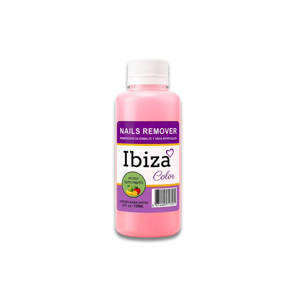 Removedor De Esmalte Y Acrilico 120ml Ibiza Color Aroma Tuti Fruti