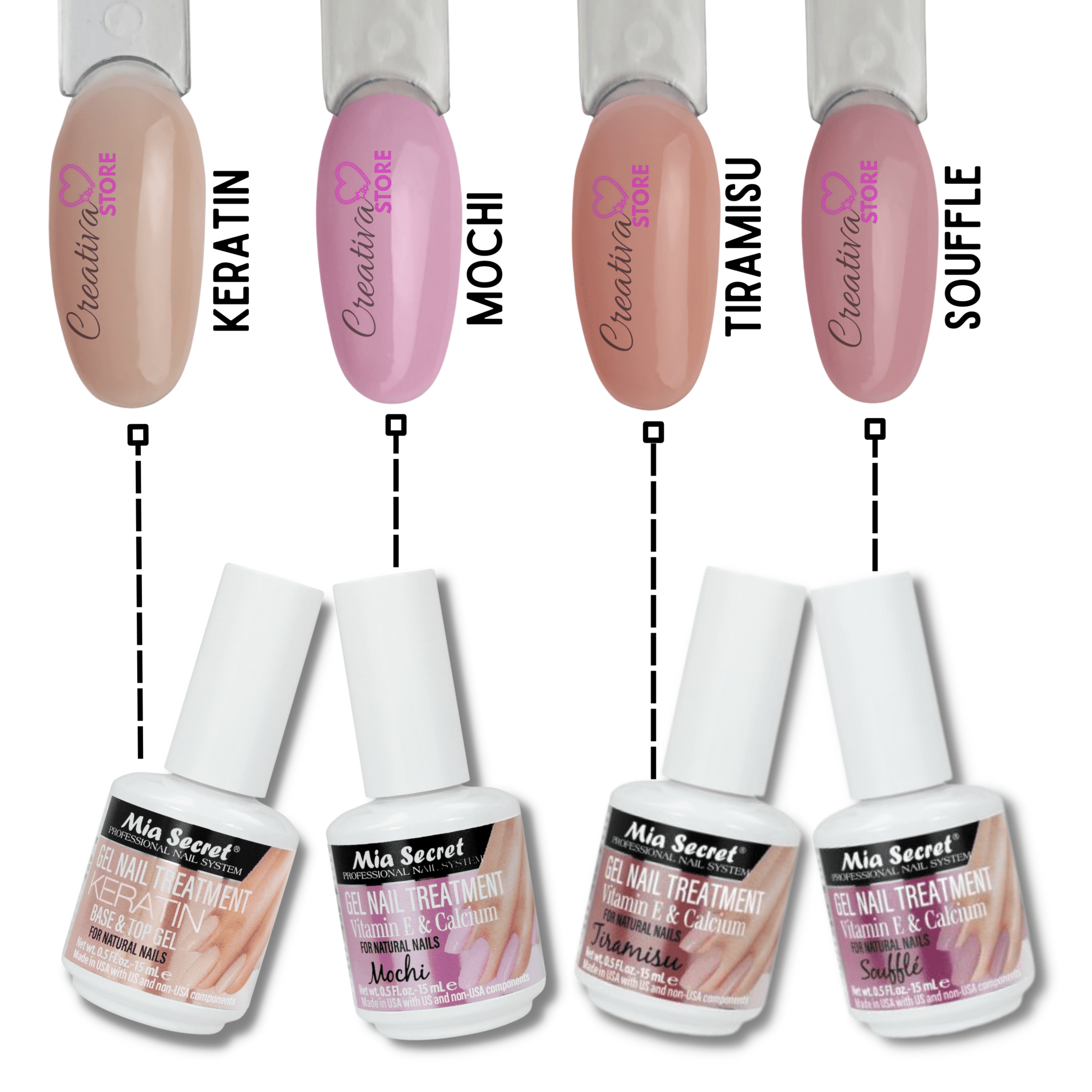 BASE FORTALECEDORA CON KERATINA MIA SECRET CREATIVA STORE