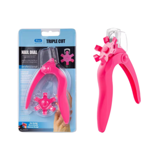 Corta Tips Con Tapa y Medidas Fucsia