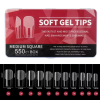 Tips Soft Gel Pre-limados Medium Square 550und