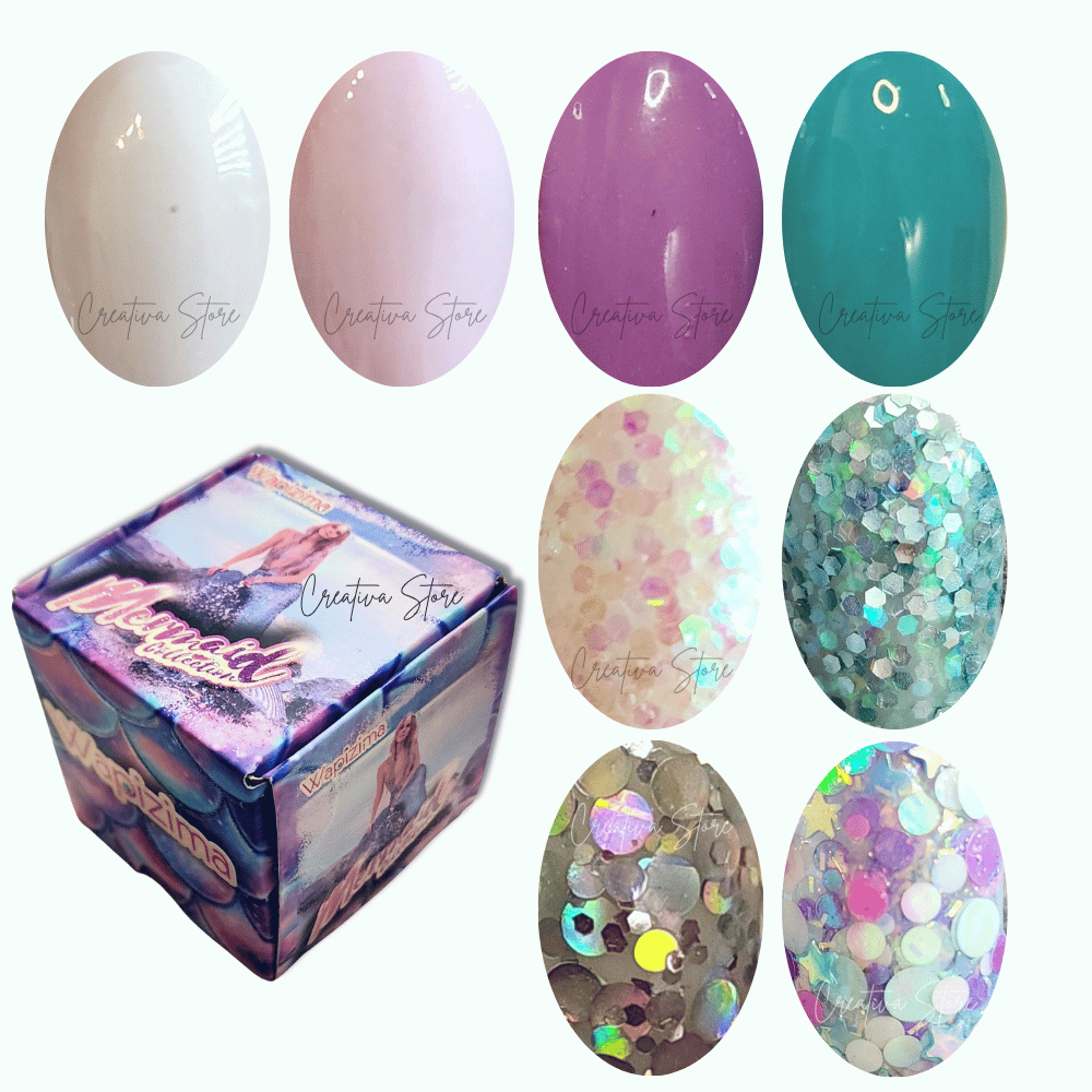 Colección De Acrilicos Wapizima Mermaid 8und