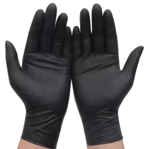Guantes De Nitrilo Negros Talla XS 100und