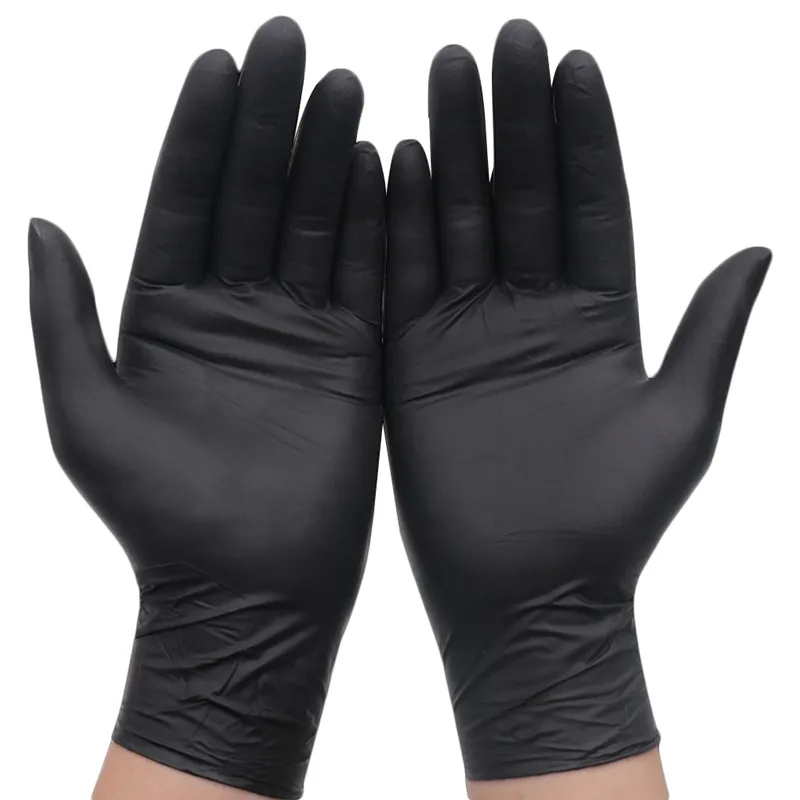 GUANTES NITRILO NEGROS TALLA S .