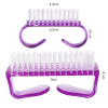 Set de cepillos limpiadores para manicure morados