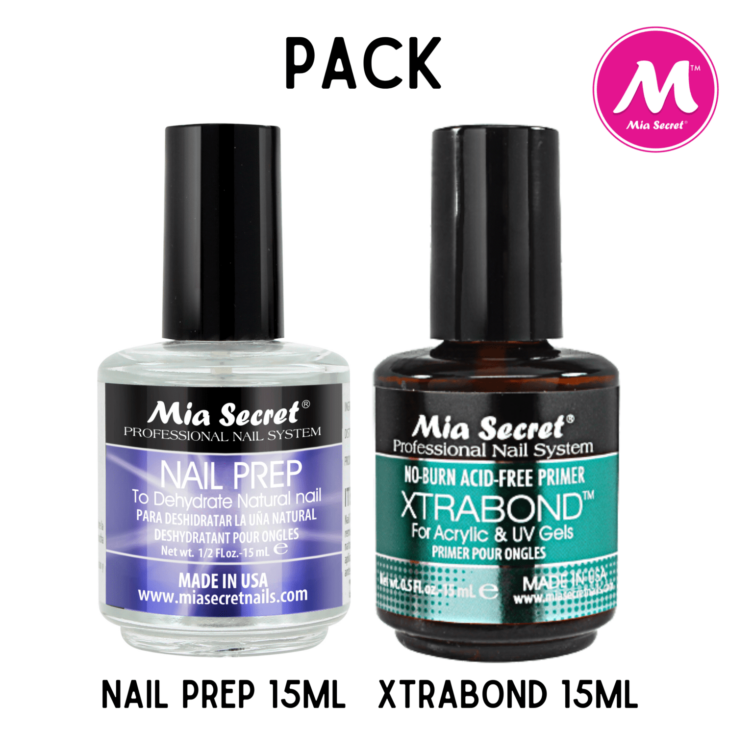 Pack Nail Prep Xtrabond 15ml Mia Secret CREATIVA STORE pack-nail-prep-xtrabond-15ml-mia-secret-creativa-store
