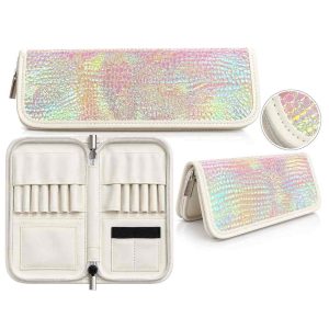 Estuche Para Pinceles Con Cierre Blanco