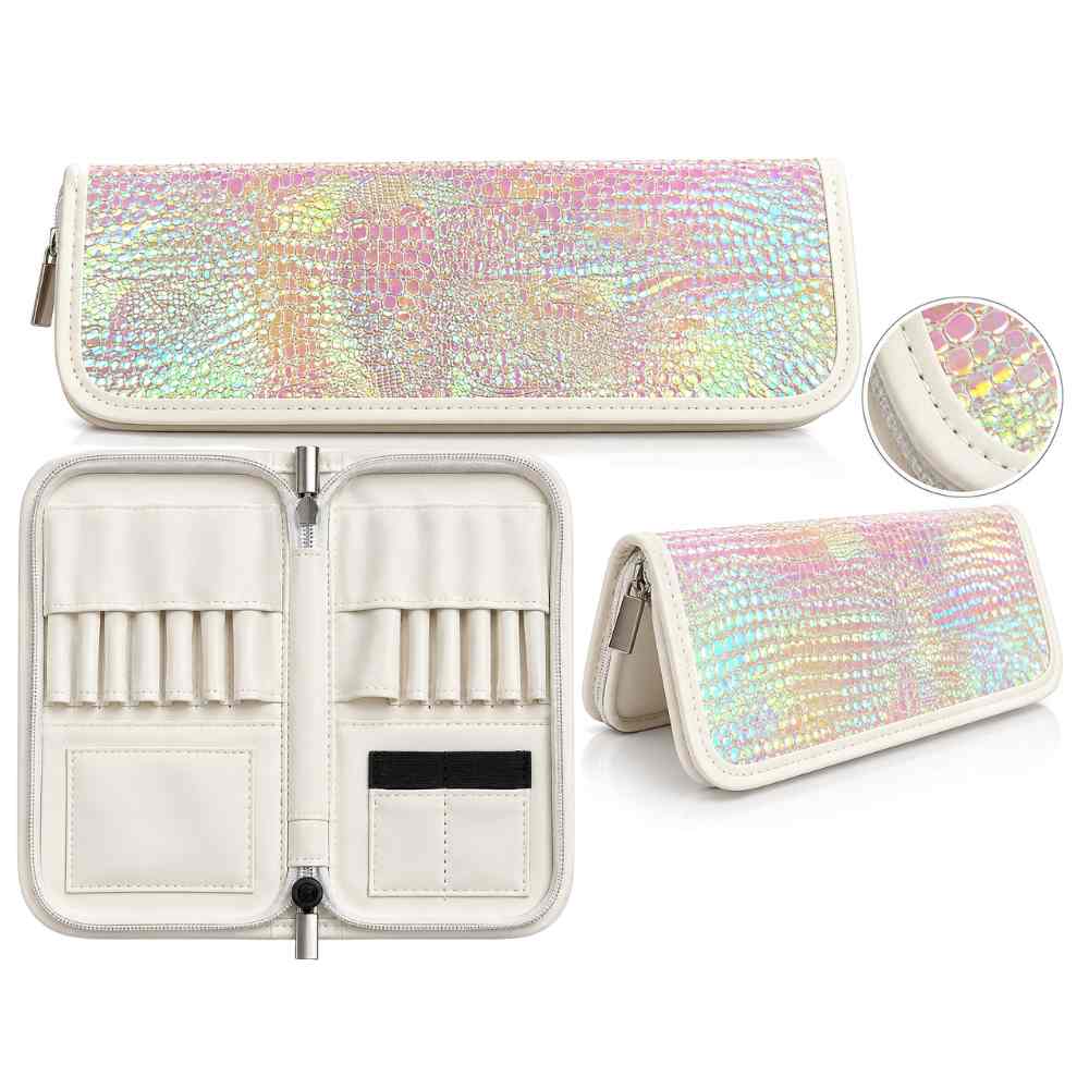 Estuche Para Pinceles Con Cierre Blanco