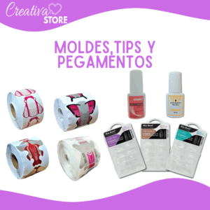 MOLDES, TIPS Y PEGAMENTOS