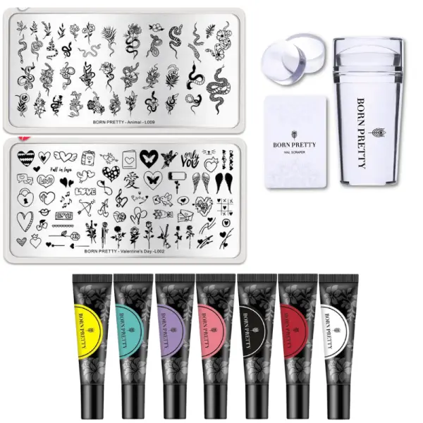 Kit Para Stamping 02 Born Pretty 2 Placas