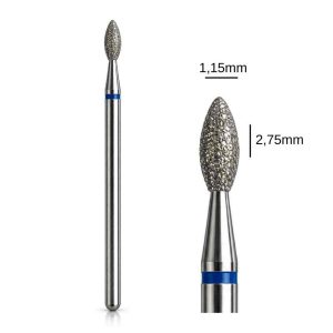 Fresa o Broca Para Manicure Oliva Azul Pequeña