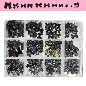 Decoración Lazos Coquette Negros 12und