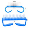 Set de cepillos limpiadores para manicure azules