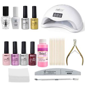 Kit De Esmaltado Permanente Inicial Lampara Blanca