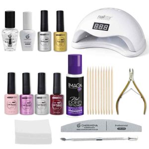 Kit De Esmaltado Permanente Inicial Lampara Blanca