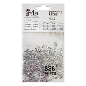 Cristales Plateados SS6 1440 Und