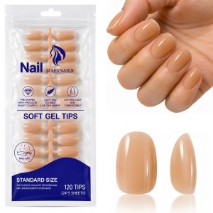 Tips Soft Gel Nude Cortos