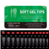 Tips Soft Gel Pre-limados Long Coffin 550und