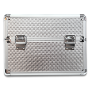 Maleta De Manicura Pequeña Plateada Rombos