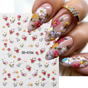 Sticker Para Uñas Flores 3D 5D-0756