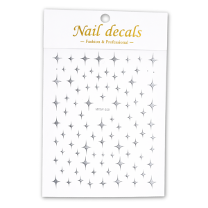 Sticker Para Uñas MYSW-B29 Plateado