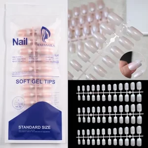 Tips Soft Gel Con Francesa Cuadrados