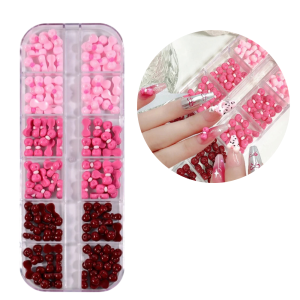 3D Moños Rosados y Rojos