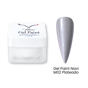 Gel Paint Navi M02 Metalizado Plateado