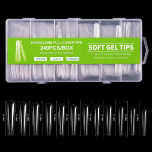 Tips Soft Gel Extra Long Full 240und Ballerina Completo