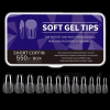 Tips Soft Gel Pre-limados Short Coffin 550und