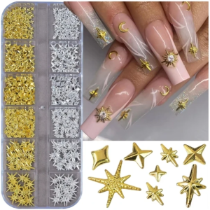 Decoraciones De Estrellas Plateadas Y Doradas