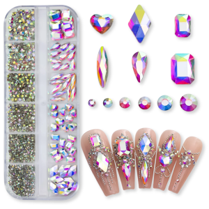 Cristales Para Uñas Con Formas 12 Separaciones Tornasol