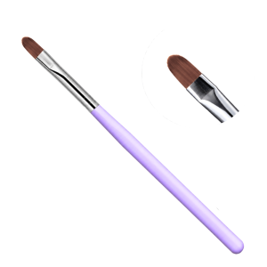 Pincel Lengua De Gato Para Gel, Polygel y Diseño Purpura