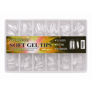 Tips De Soft Gel Cortos Coffin 600 und
