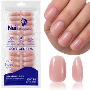 Tips Soft Gel Nude Cortos