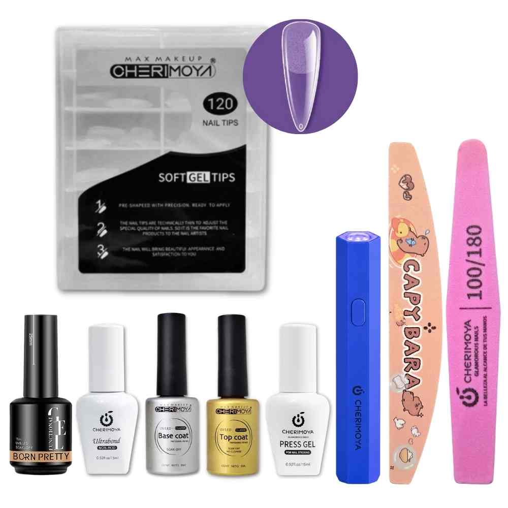 Kit De Soft Gel Cherimoya Long Stiletto