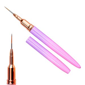 Pincel Liner Para Uñas Con Tapa 8mm